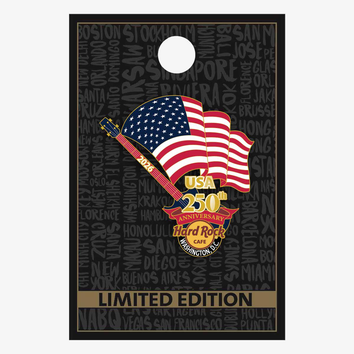 Hard Rock 250th Anniversary Waving Flag Limited Edition Pin
